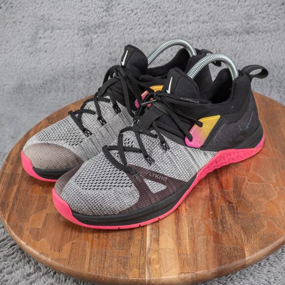 Nike Metcon Flyknit 3 Gray Pink Training Running Shoes AR5623-002 Women Sz 9 EUC - Picture 4 of 10